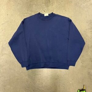 Vintage usa‎ made Lee Sport Blank Blue Crewneck